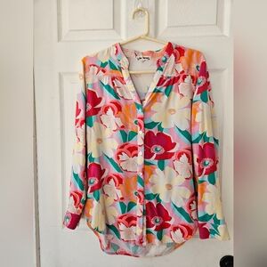 Floral Button-Down Shirt - Multicolor